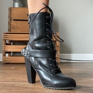 Black above the ankle boots